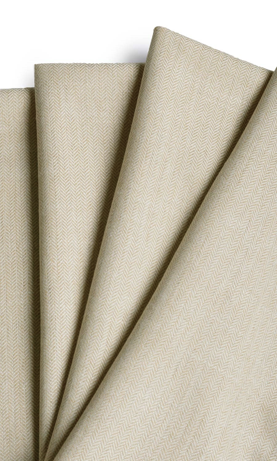 Herringbone Textured Window Treatments Fabric Sample (Beige)