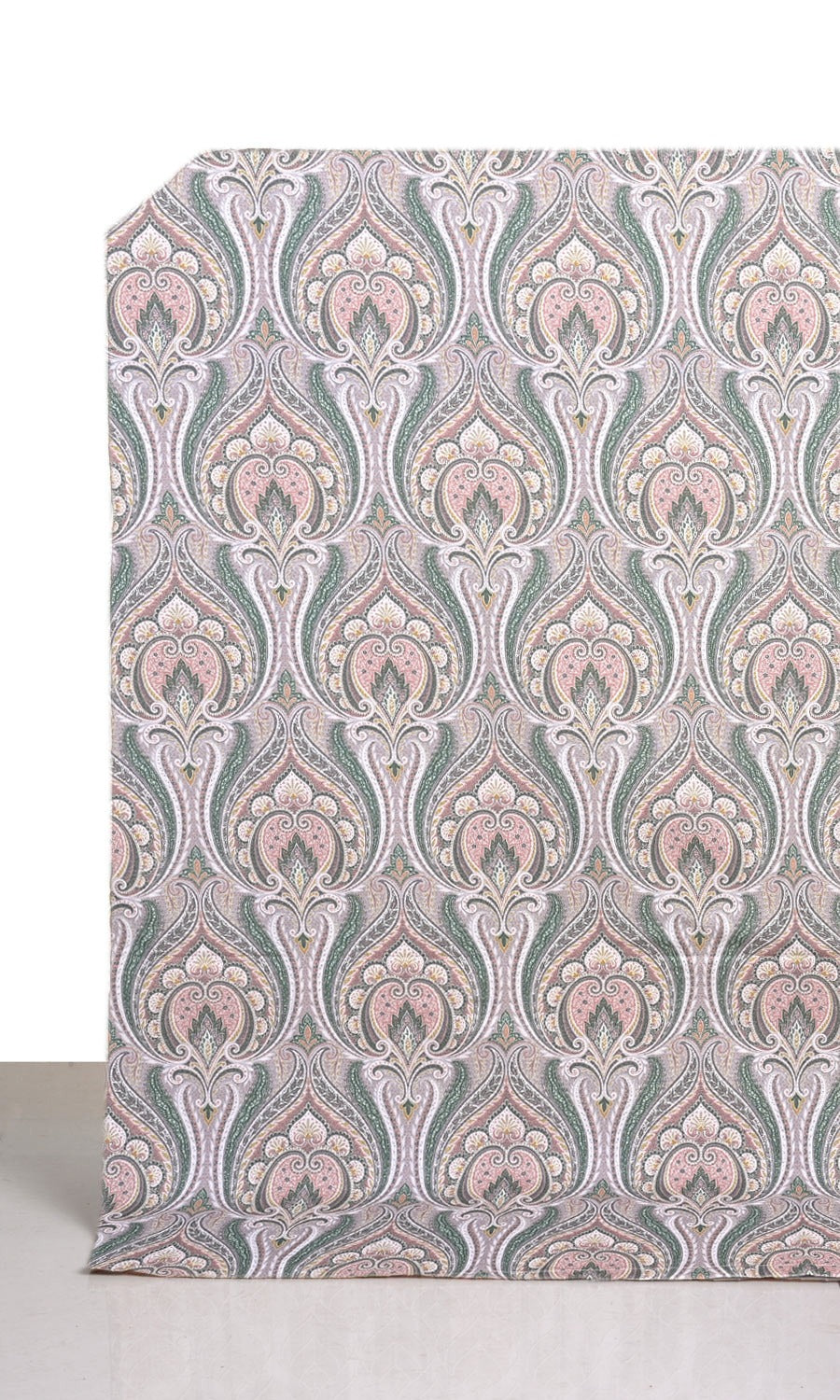 Floral Damask Home Décor Fabric By the Yard (Pink/ Green/ Grey)