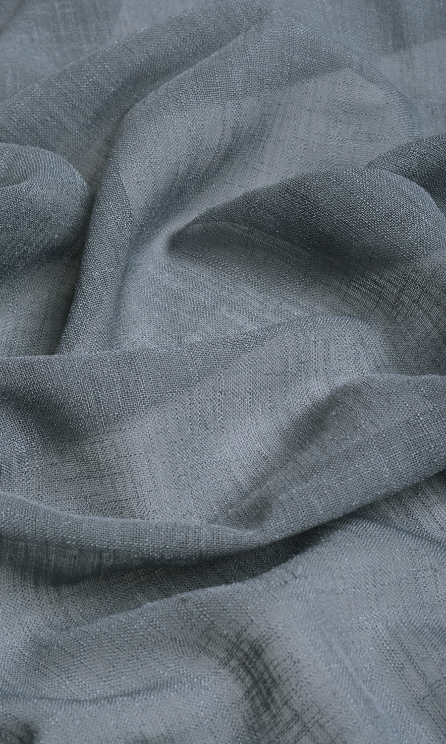 Linen Textured Sheer Window Treatments Fabric Sample (Grey)