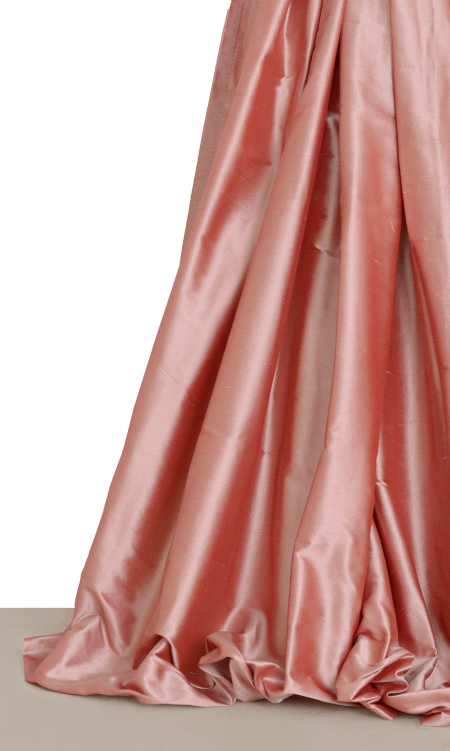 Shantung Silk Window Treatments Fabric Sample (Blush Pink/ Red)