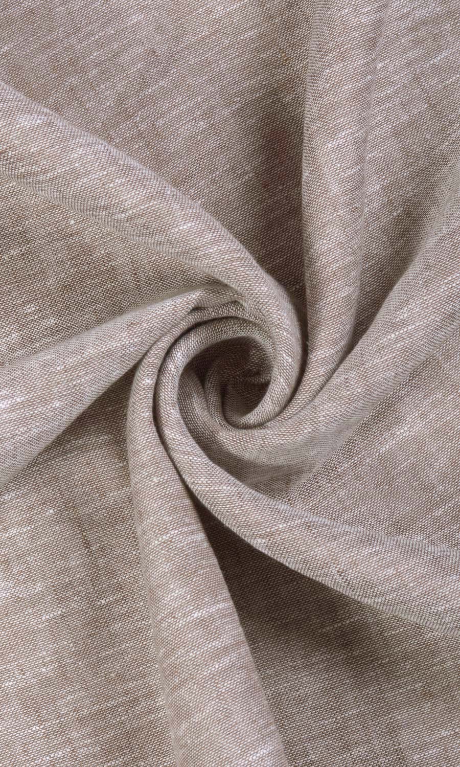 Linen Sheer Free Fabric Material Sample (Brown)
