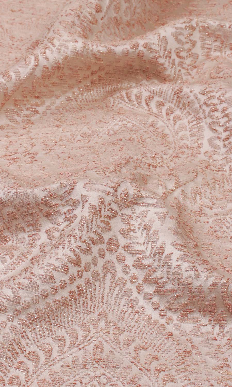 Textured Floral Home Textile Fabric Material By the Yard (Pale Pink)