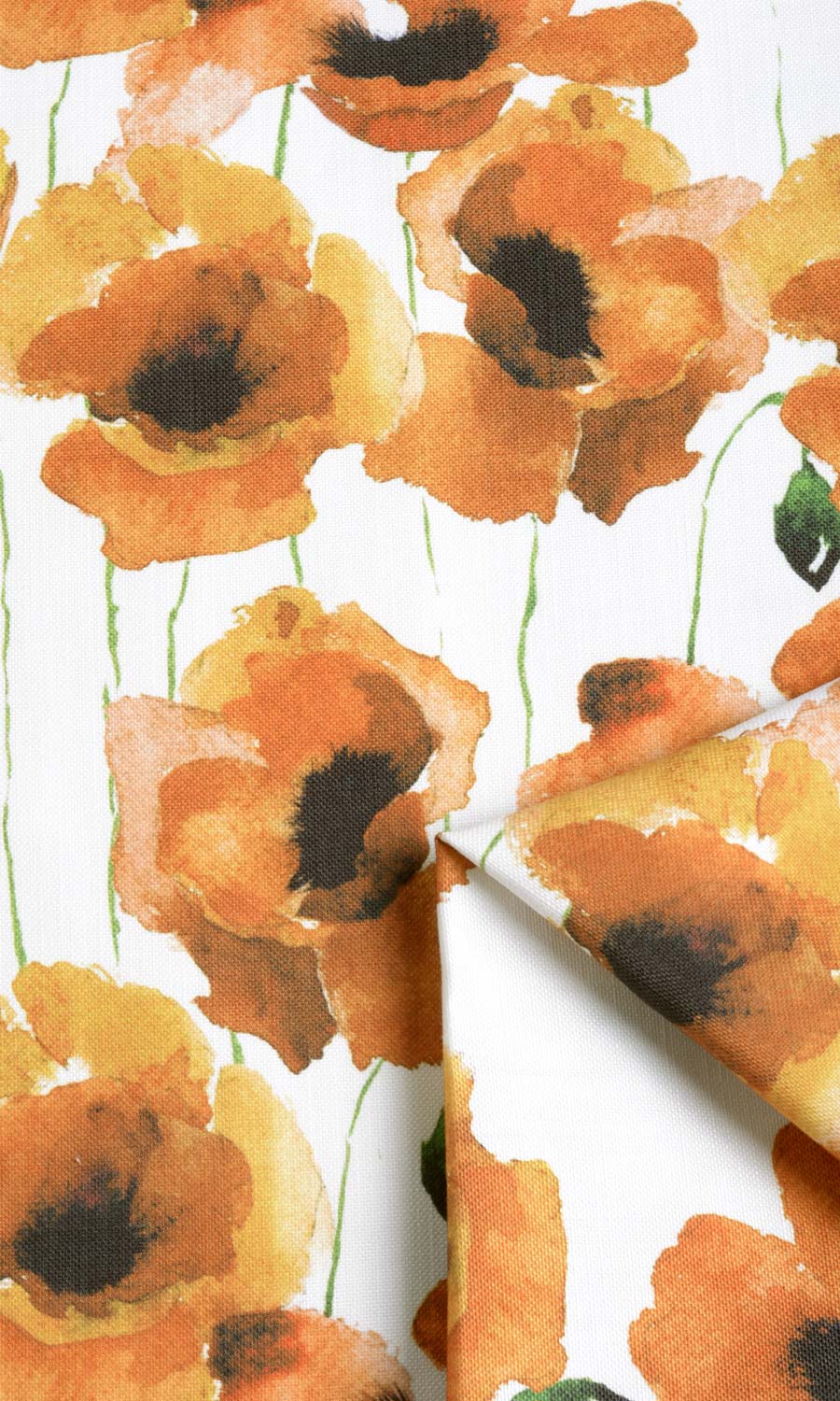 Floral Print Home Textile Fabric Material By the Yard (Orange/ Yellow)
