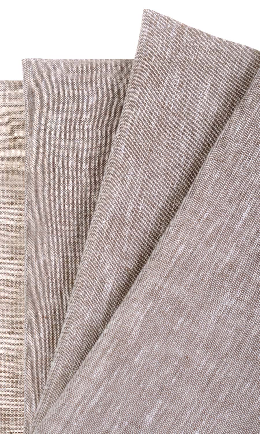 Linen Sheer Fabric Sample for Curtains & Drapes (Brown)