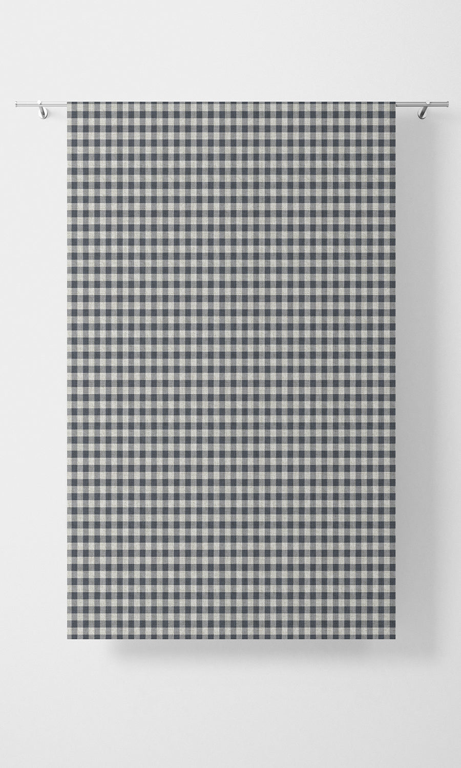 Check Patterned Home Textile Fabric Material By the Yard (Petrol Blue/ White)