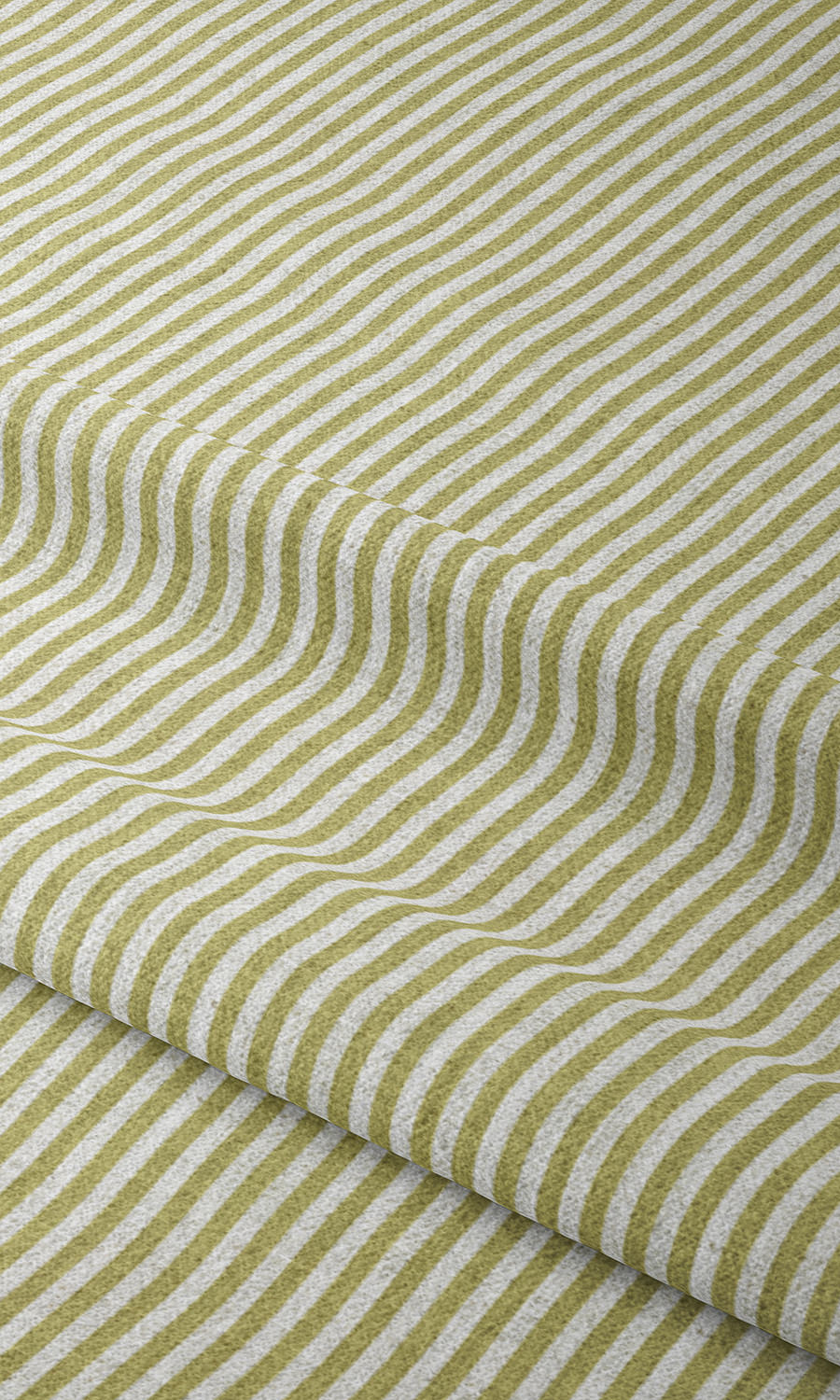 Striped Home Textile Fabric Material By the Yard (Green/ White)