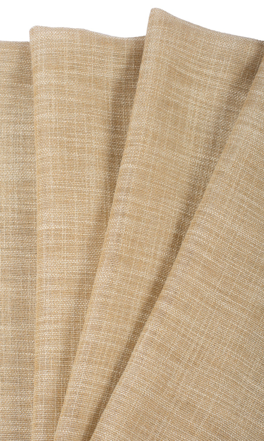 Textured Sheer Fabric Material By the Yard (Mustard Beige)