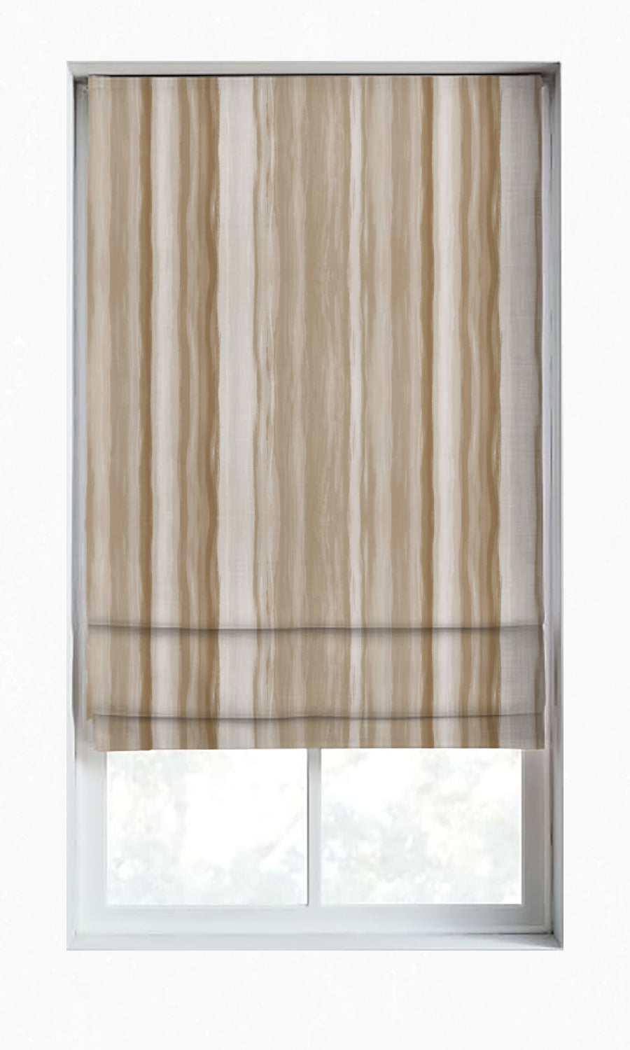 Room Darkening Striped Home Décor Fabric By the Yard (Brown/ Beige)