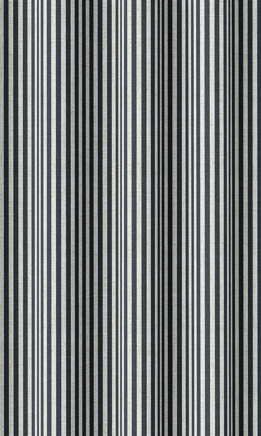 Modern Striped Home Décor Fabric Sample (Midnight Blue)