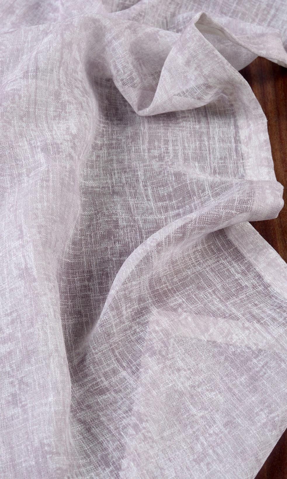 Textured Sheer Home Textile Fabric Material Sample (Pale Pink)