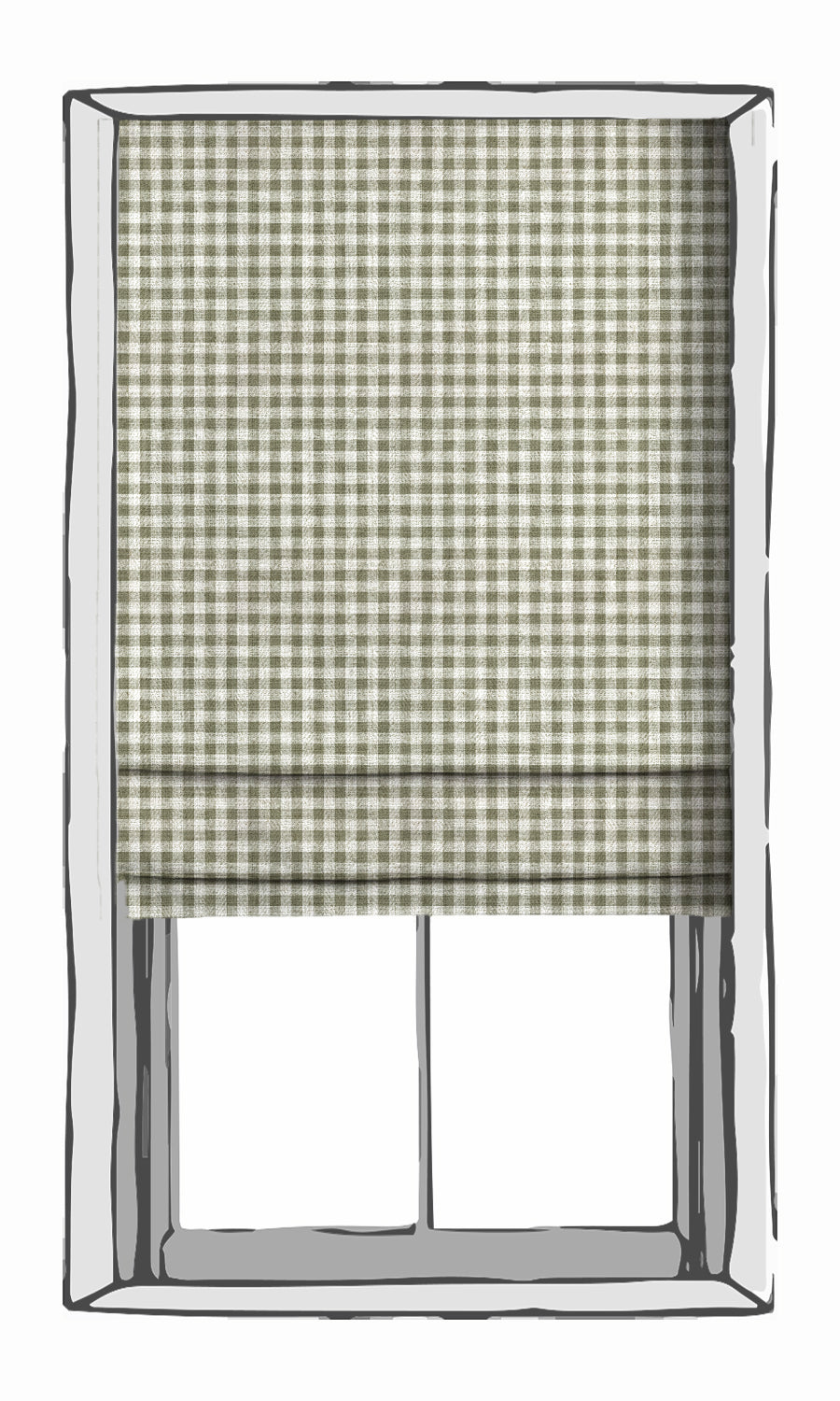 Check Patterned Fabric Material By the Yard (Green/ White)