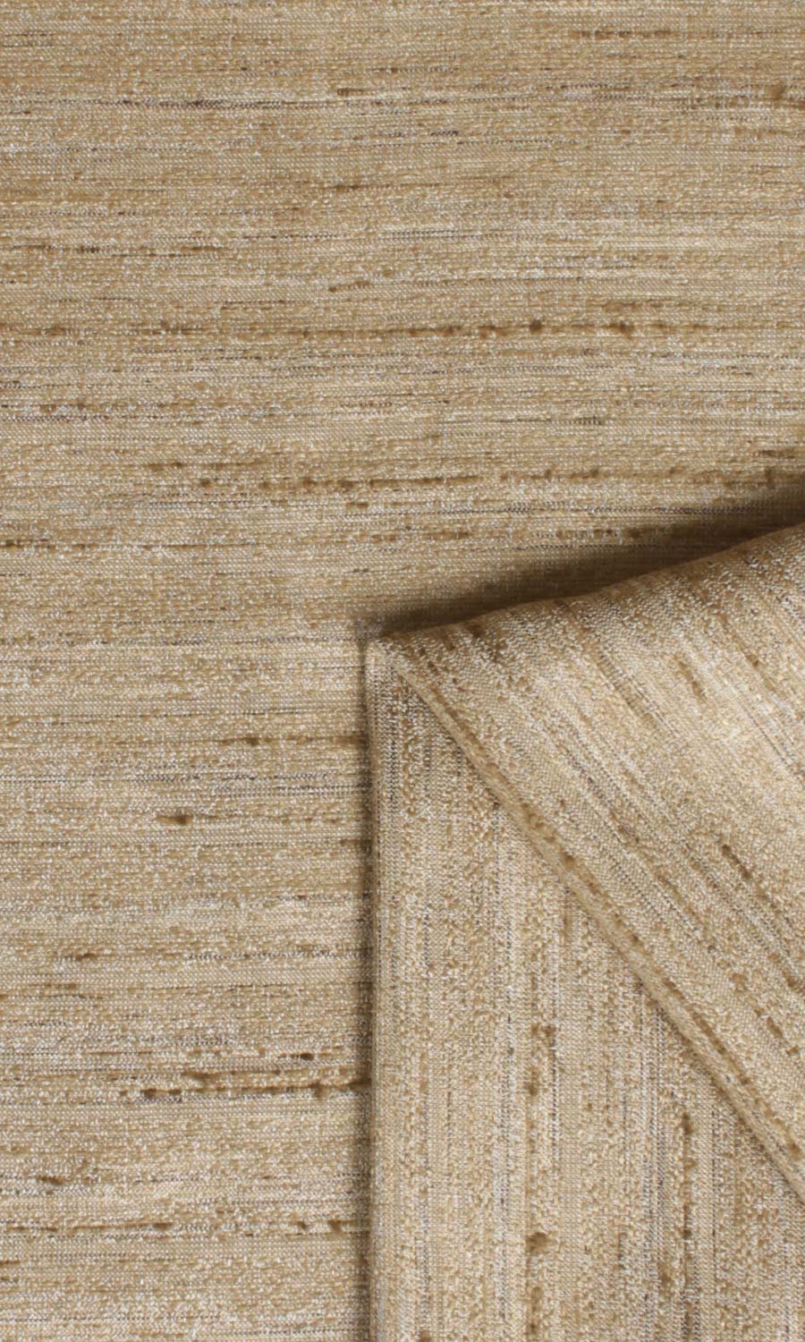 Faux Silk Textured Window Treatments Fabric By the Yard (Golden Beige)