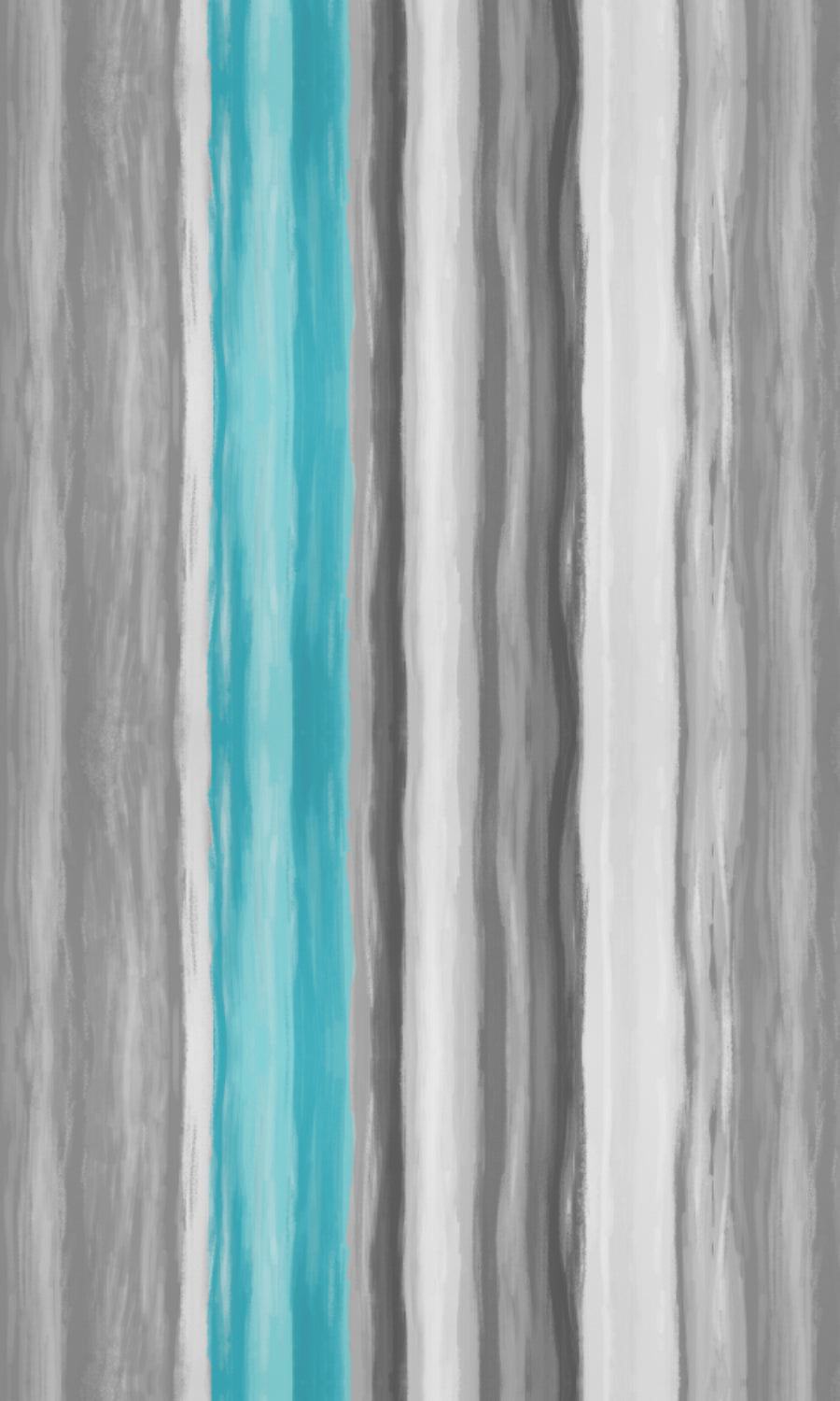 Dimout Striped Home Textile Fabric Material Sample (Grey/ Turquoise Blue)