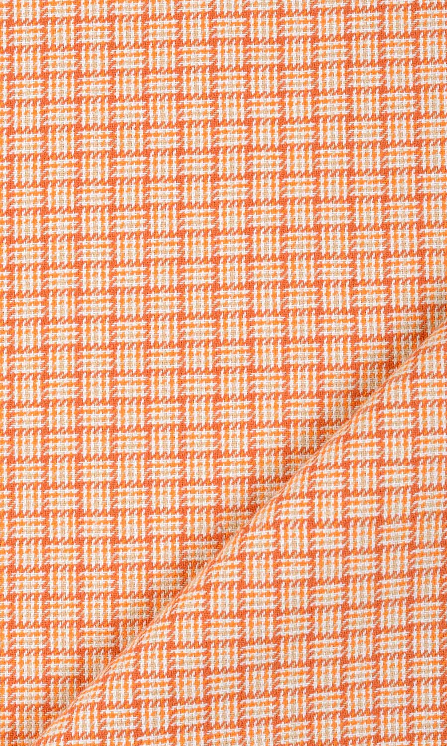 Basketweave Cotton Window Treatments Fabric By the Yard (Orange/ Candy Red)