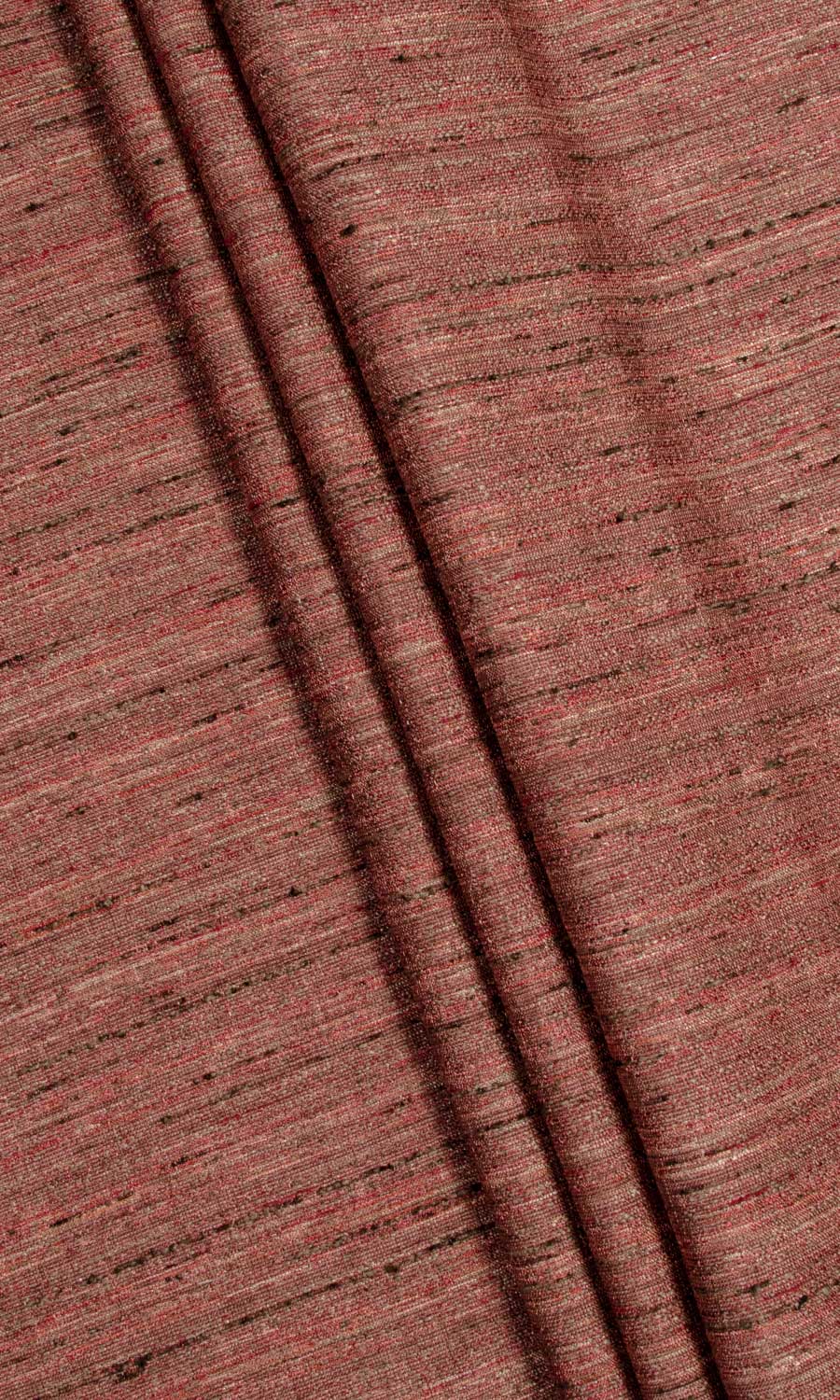 Faux Silk Textured Home Décor Fabric By the Yard (Brick Red)