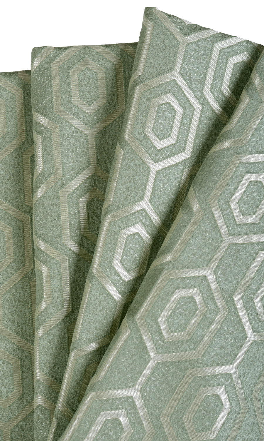 Honeycomb Patterned  Home Textile Fabric Material Sample (Sage Green)