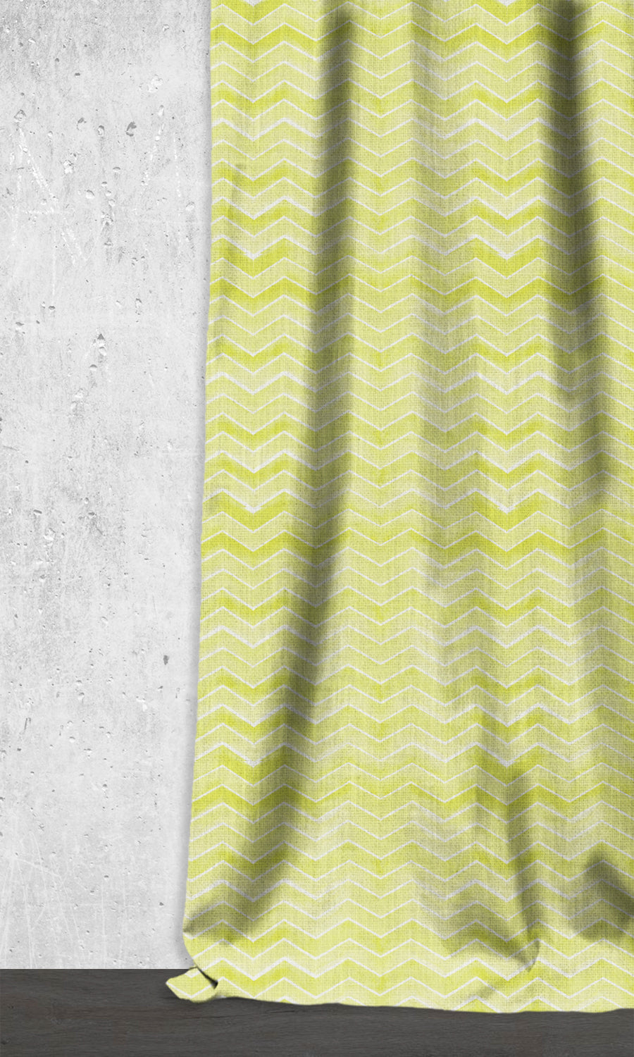 Chevron Print Home Décor Fabric Sample (Eggshell White/ Pear Green)