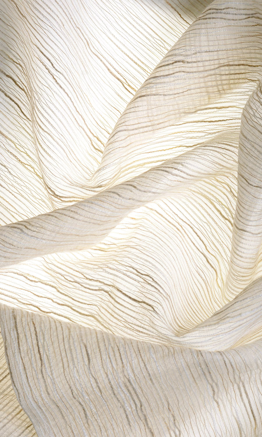 Sheer  Home Textile Fabric Material Sample (Warm Ivory)