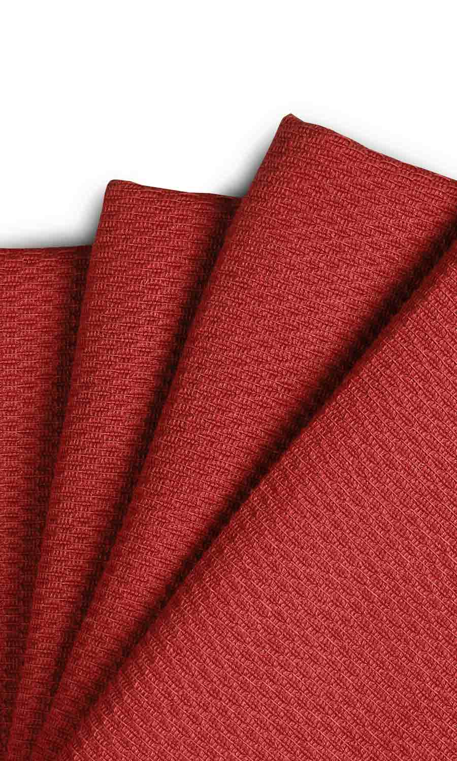 Cotton Window Treatments Fabric Sample (Red/ Orange)