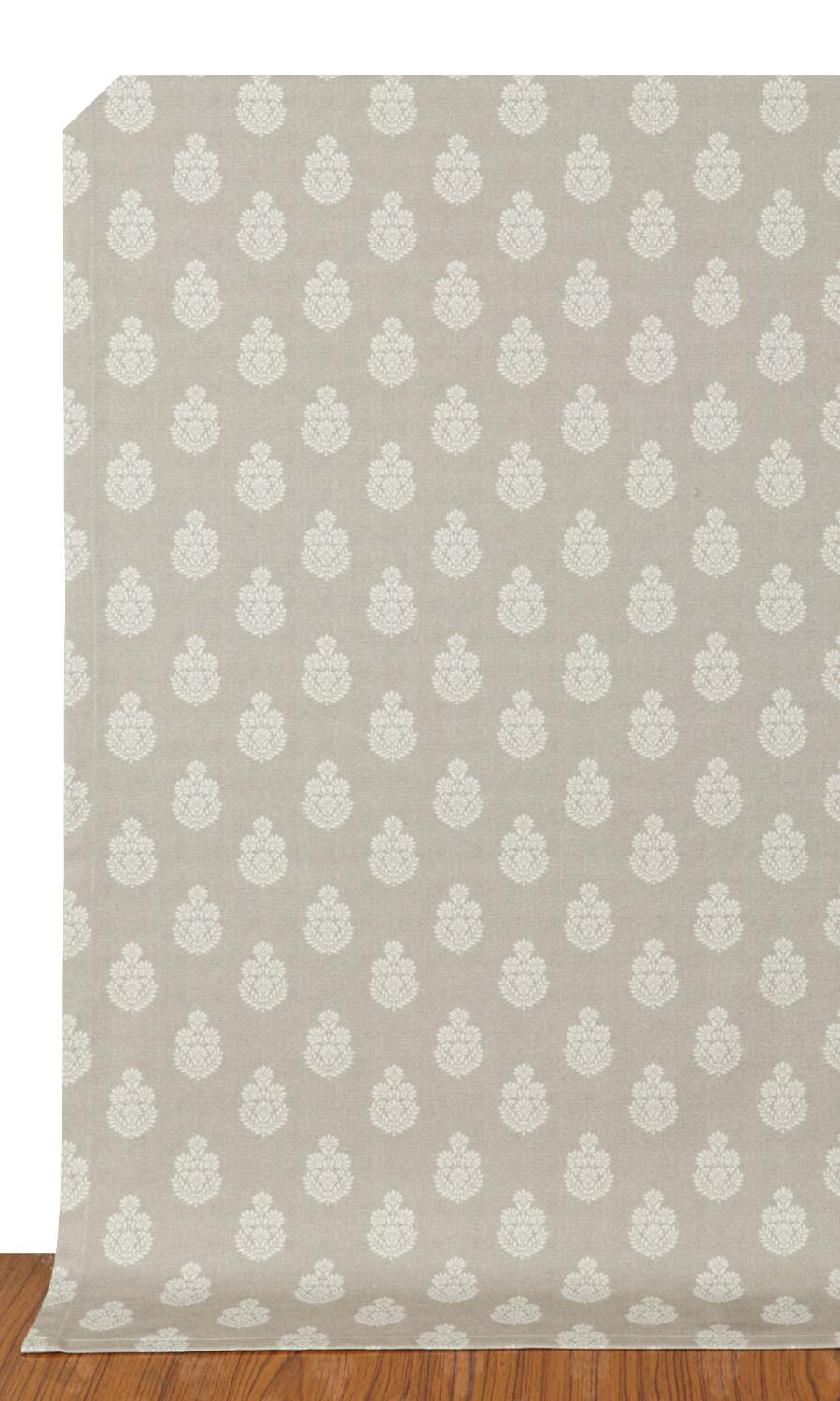 Floral Cotton Window Treatments Fabric By the Yard (Pale Beige)