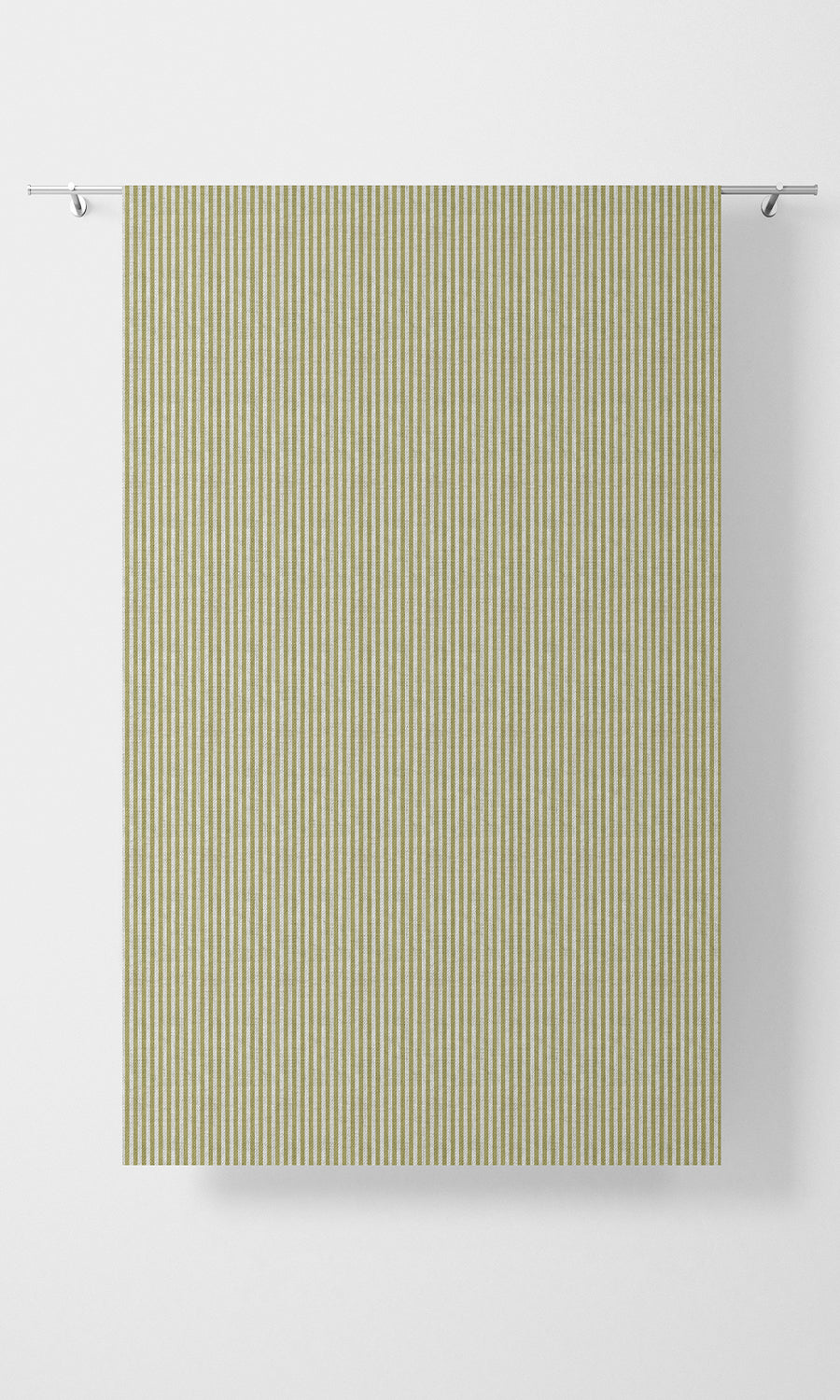 Striped Home Textile Fabric Material By the Yard (Chartreuse Green/ White)