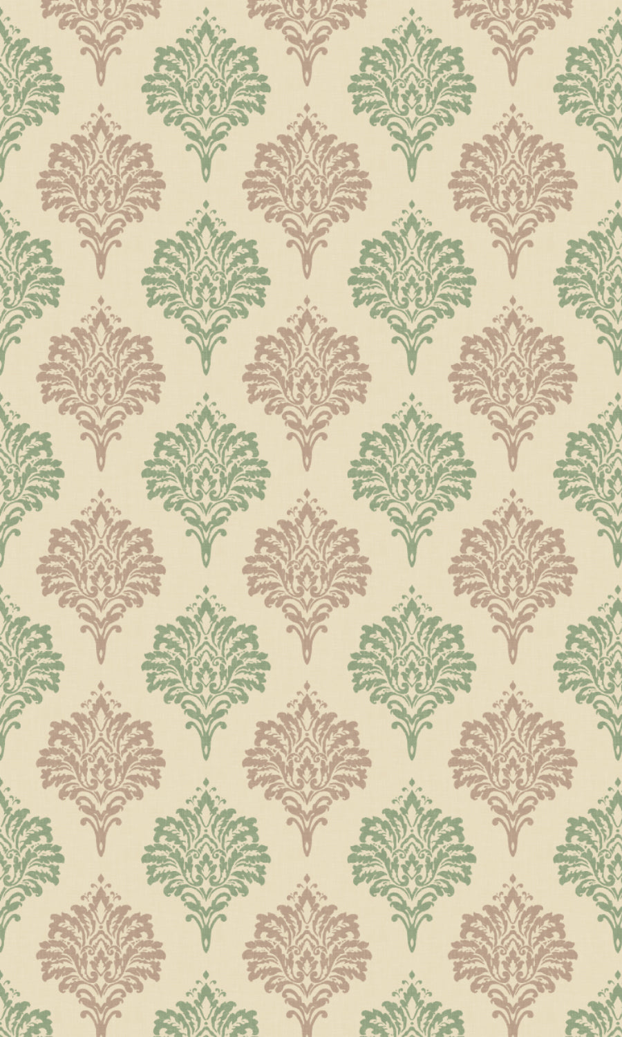 Damask Patterned Dimout Home Textile Fabric Material By the Yard (Green/ Grey)