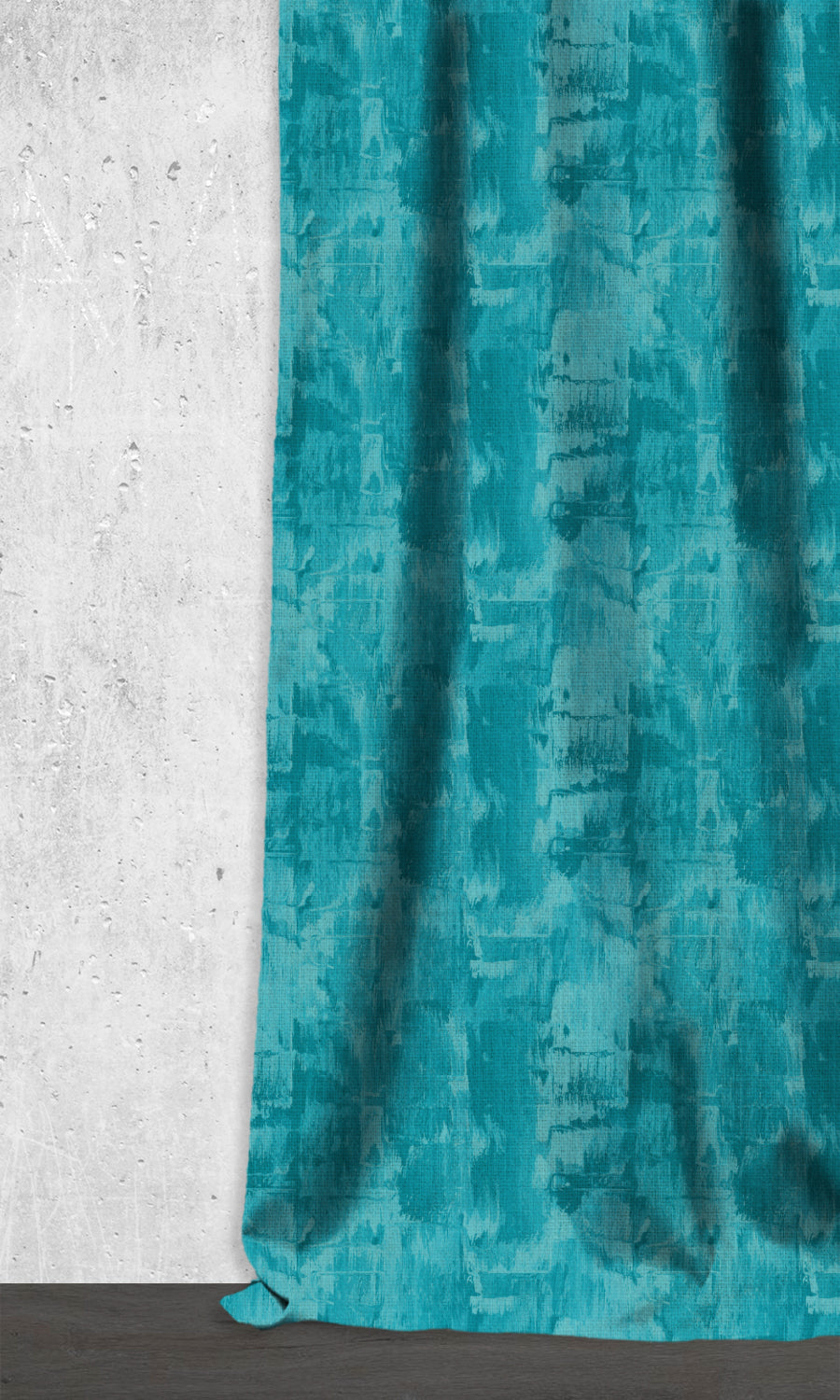 Striped Window Treatments Fabric By the Metre (Teal/ Turquoise Blue)