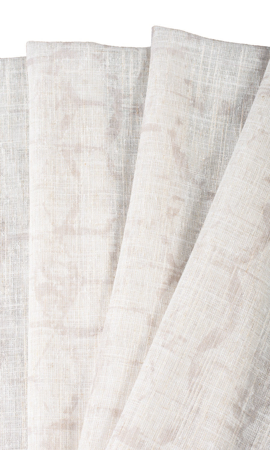 Self-Patterned Sheer Fabric Material By the Yard Milky White)