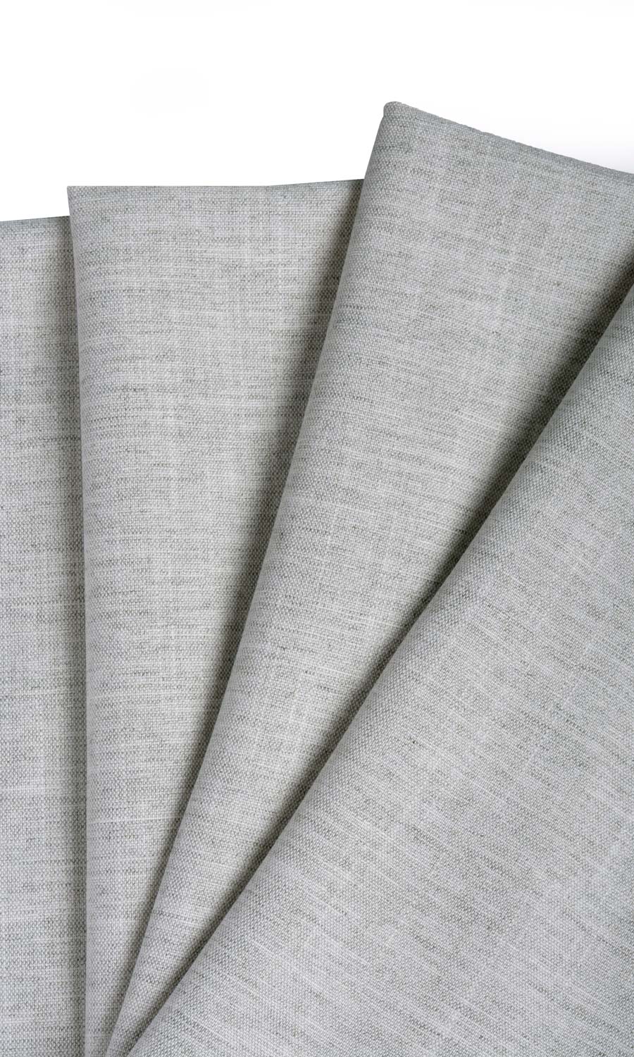 Plain Linen Textured Window Treatments Fabric By the Yard (Smoke White)