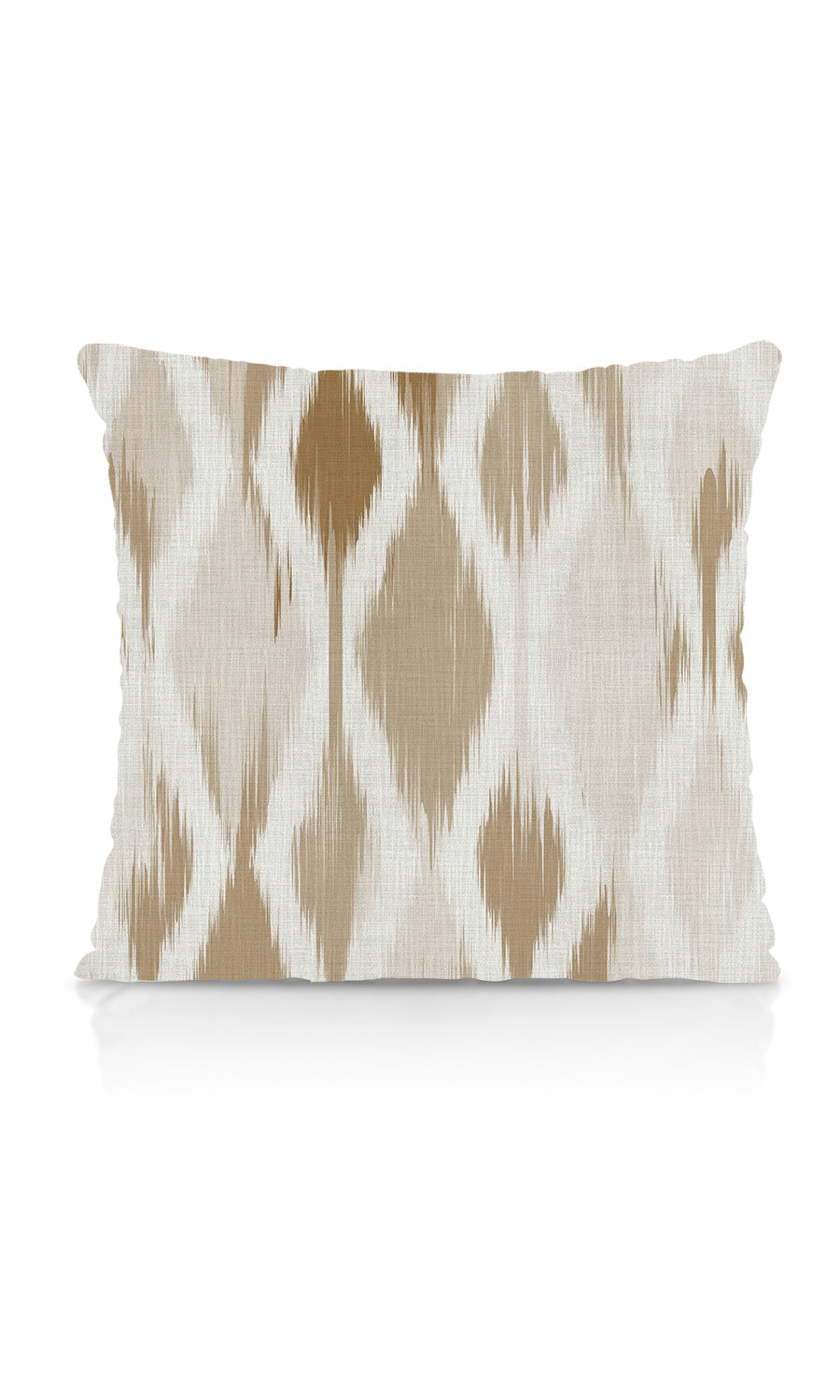 Ikat-Style Home Textile Fabric Material Sample (Eggshell White/ Pale Brown)