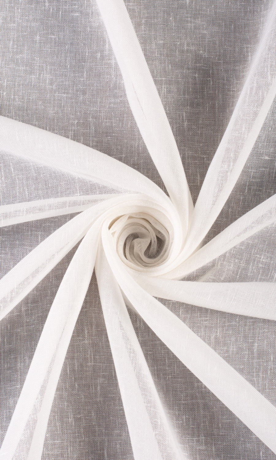 Textured Sheer Fabric Material By the Yard (White)