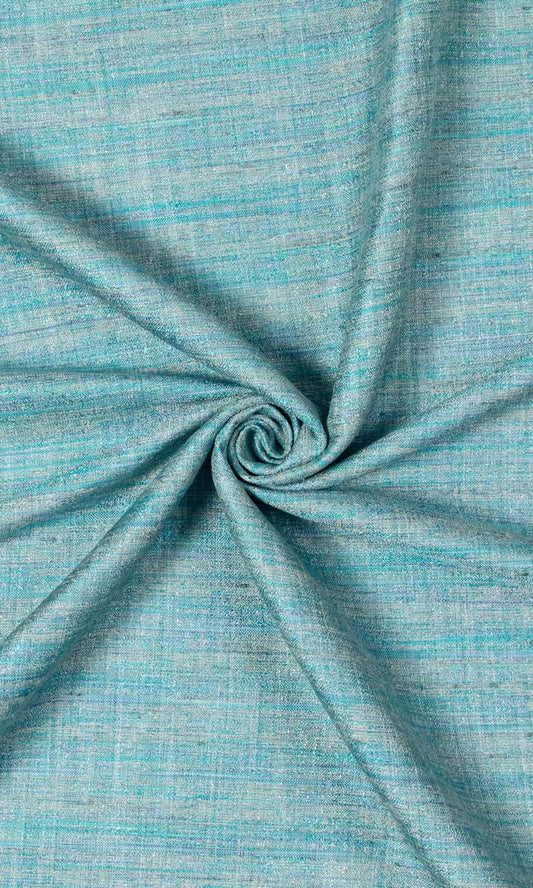 Textured Home Décor Fabric By the Yard (Turquoise Blue)