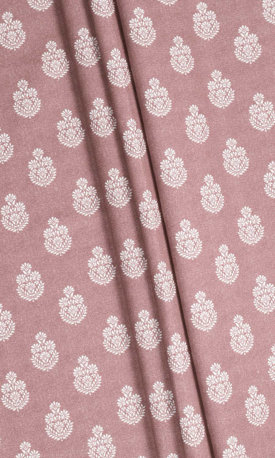 Floral Cotton Home Décor Fabric By the Yard (Blush Red/ Pink)
