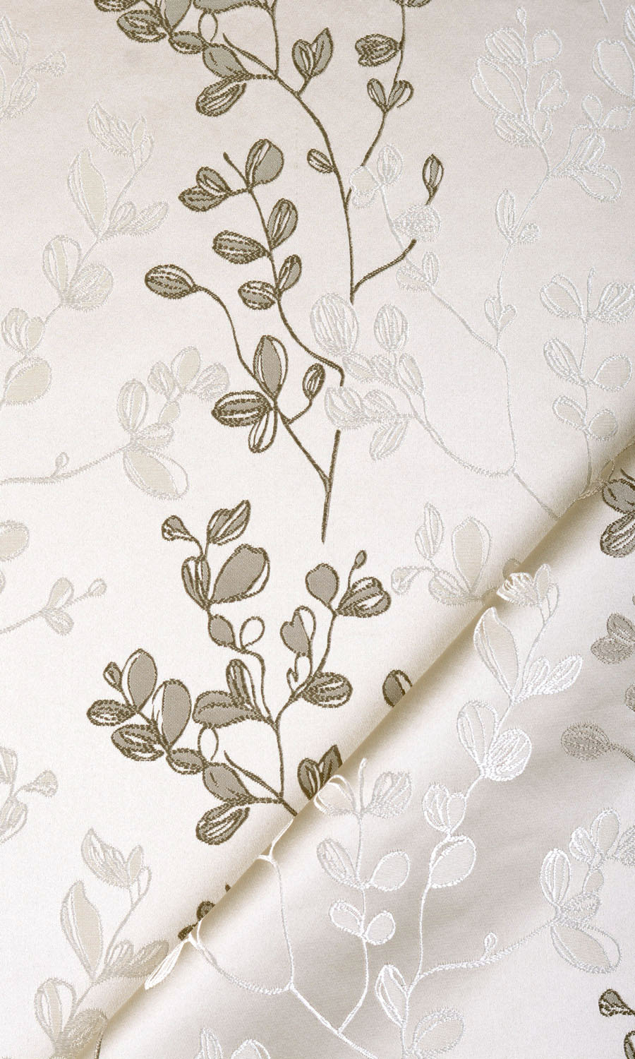 Floral Free Fabric Material Sample (Beige/ Brown)