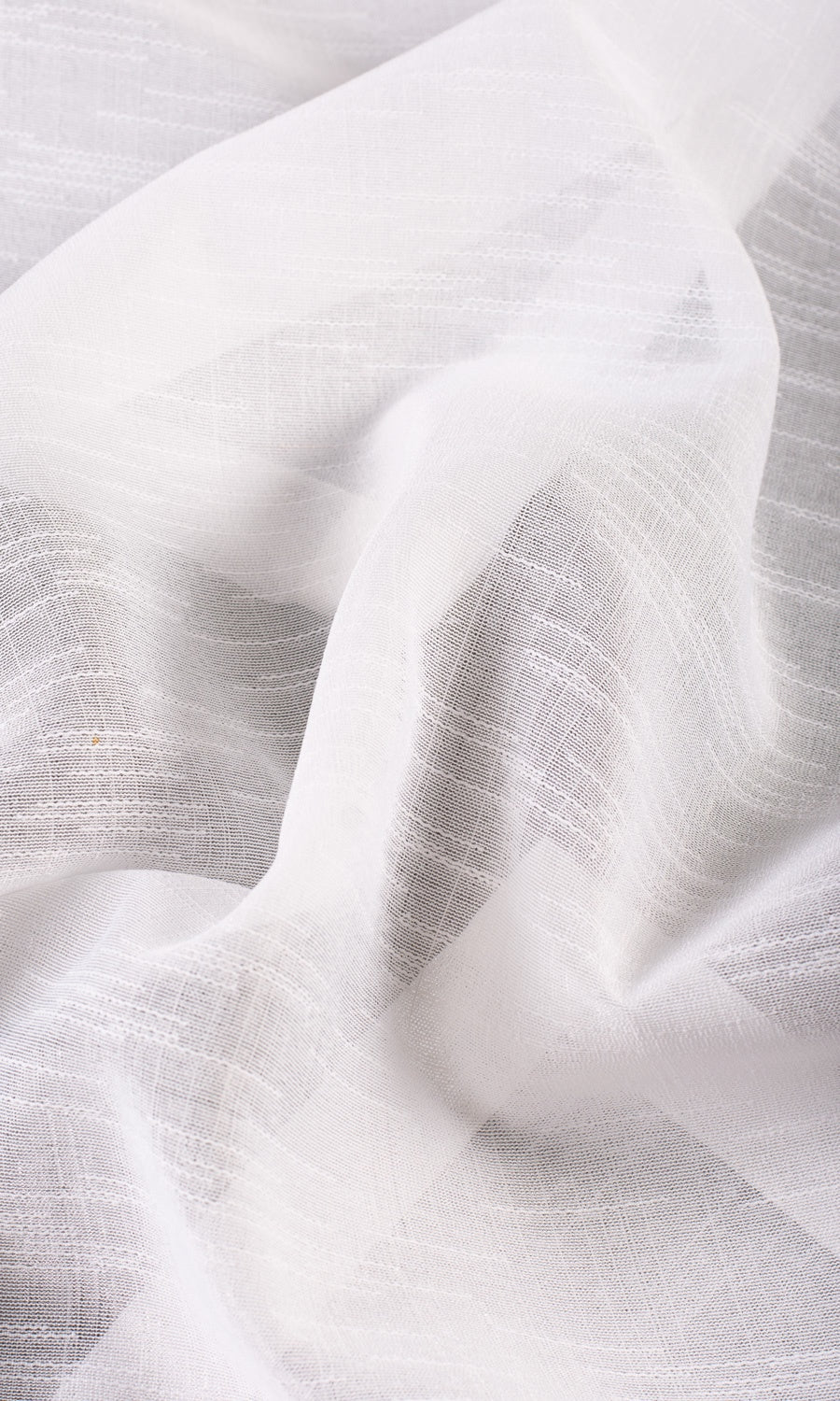 Textured Sheer Fabric By the Yard for Curtains & Drapes (White)