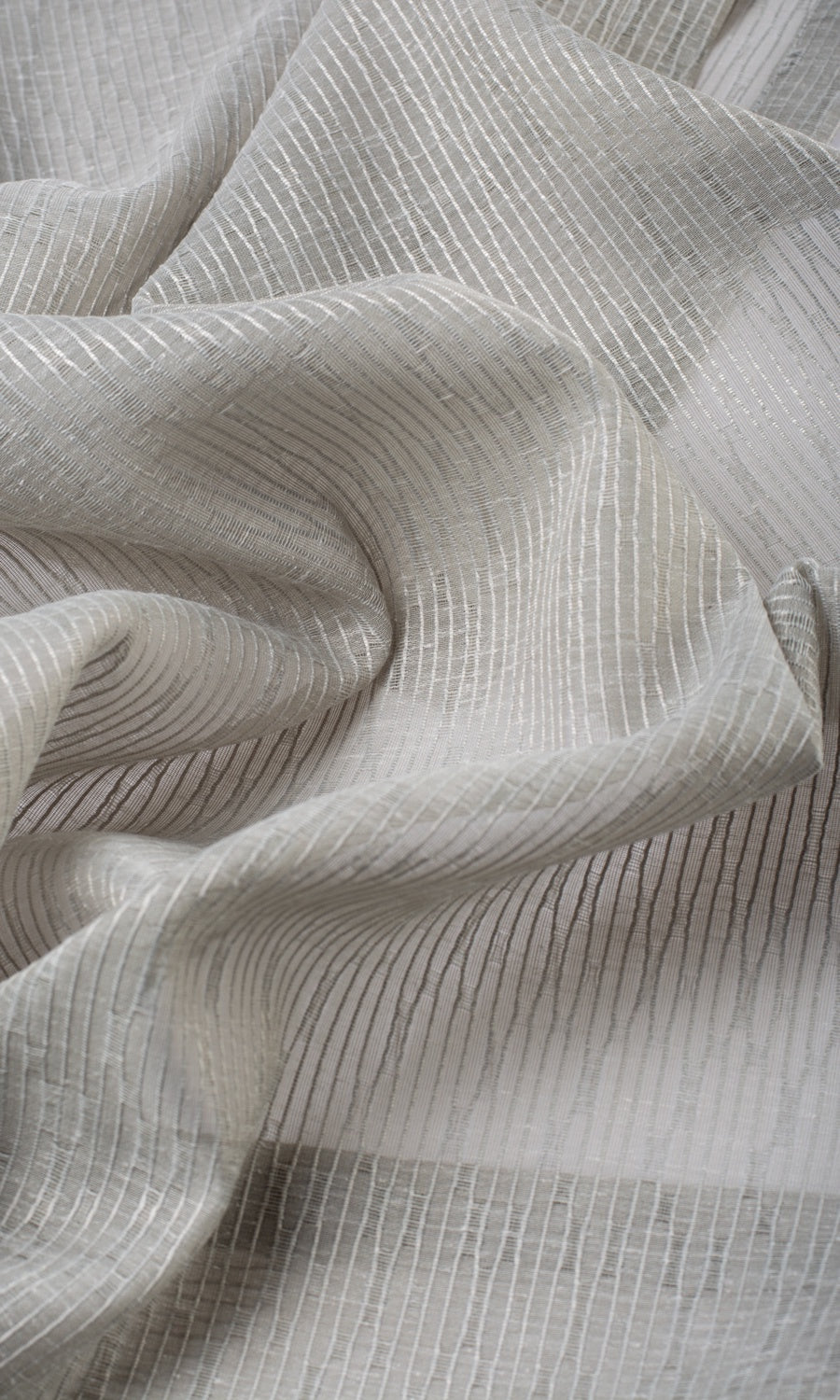 Textured Sheer Fabric Material By the Yard (Warm Gray)