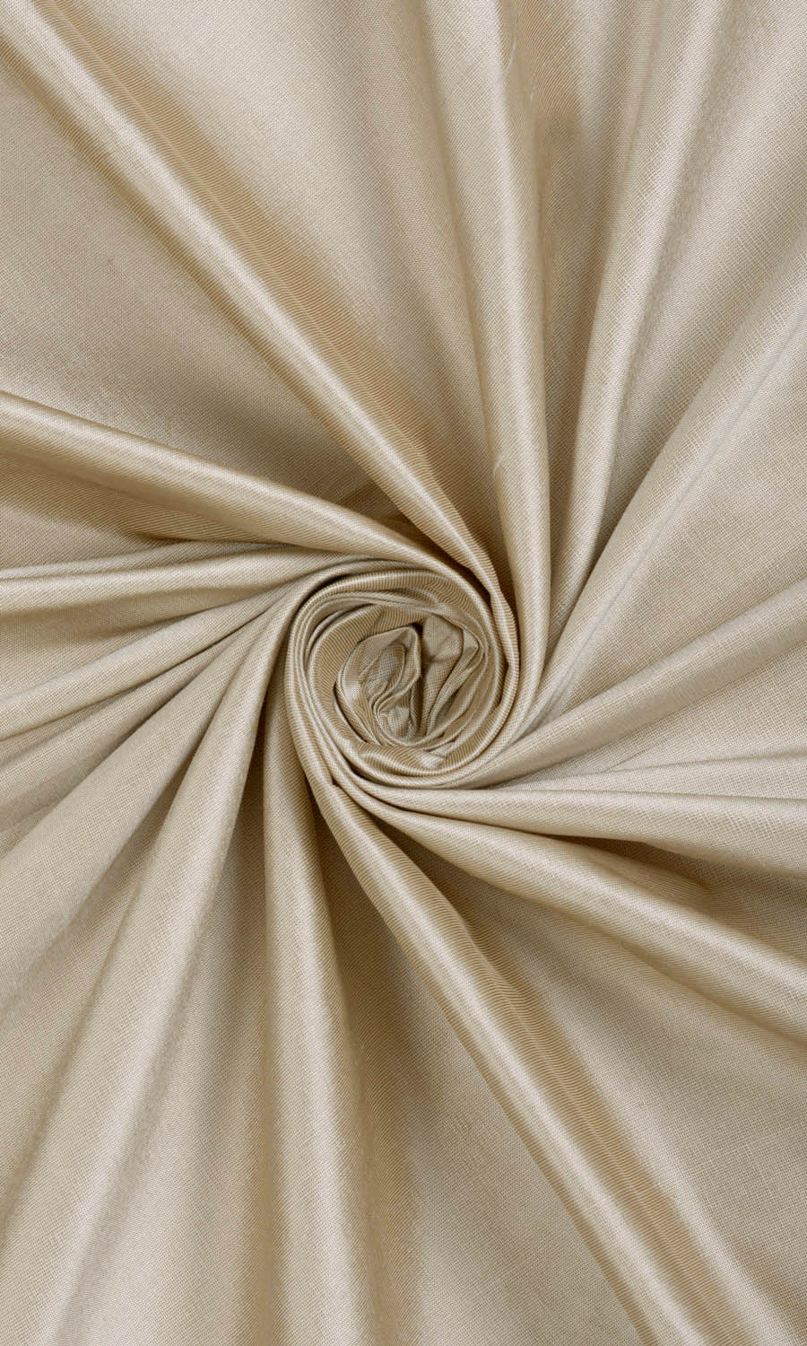 Shantung Silk Home Décor Fabric By the Yard (Ecru/ Tan Brown)