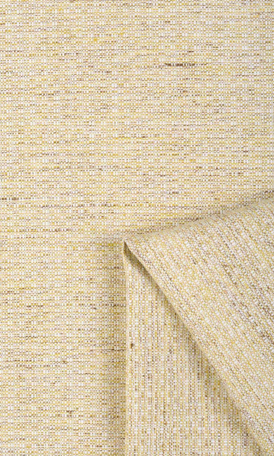 Textured Poly-Cotton Fabric Sample for Curtains & Drapes (Yellow)