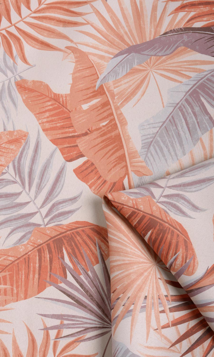 Botanical Floral Fabric Material By the Yard (Burnt Orange)