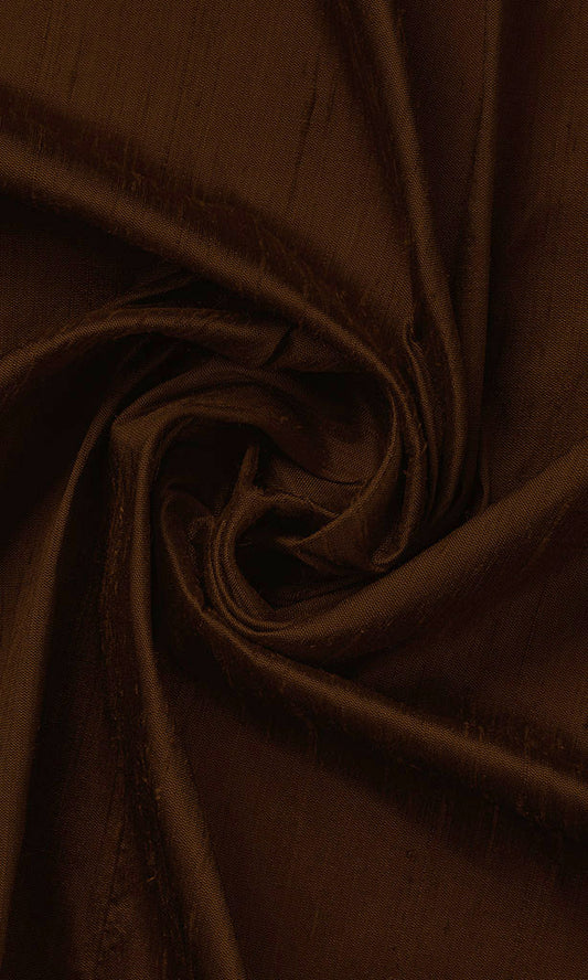 Pure Silk Home Décor Fabric By the Yard (Brown)