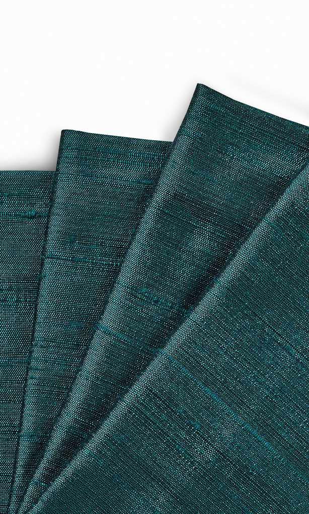 Dupioni Silk Window Treatments Fabric Sample (Ocean Blue)