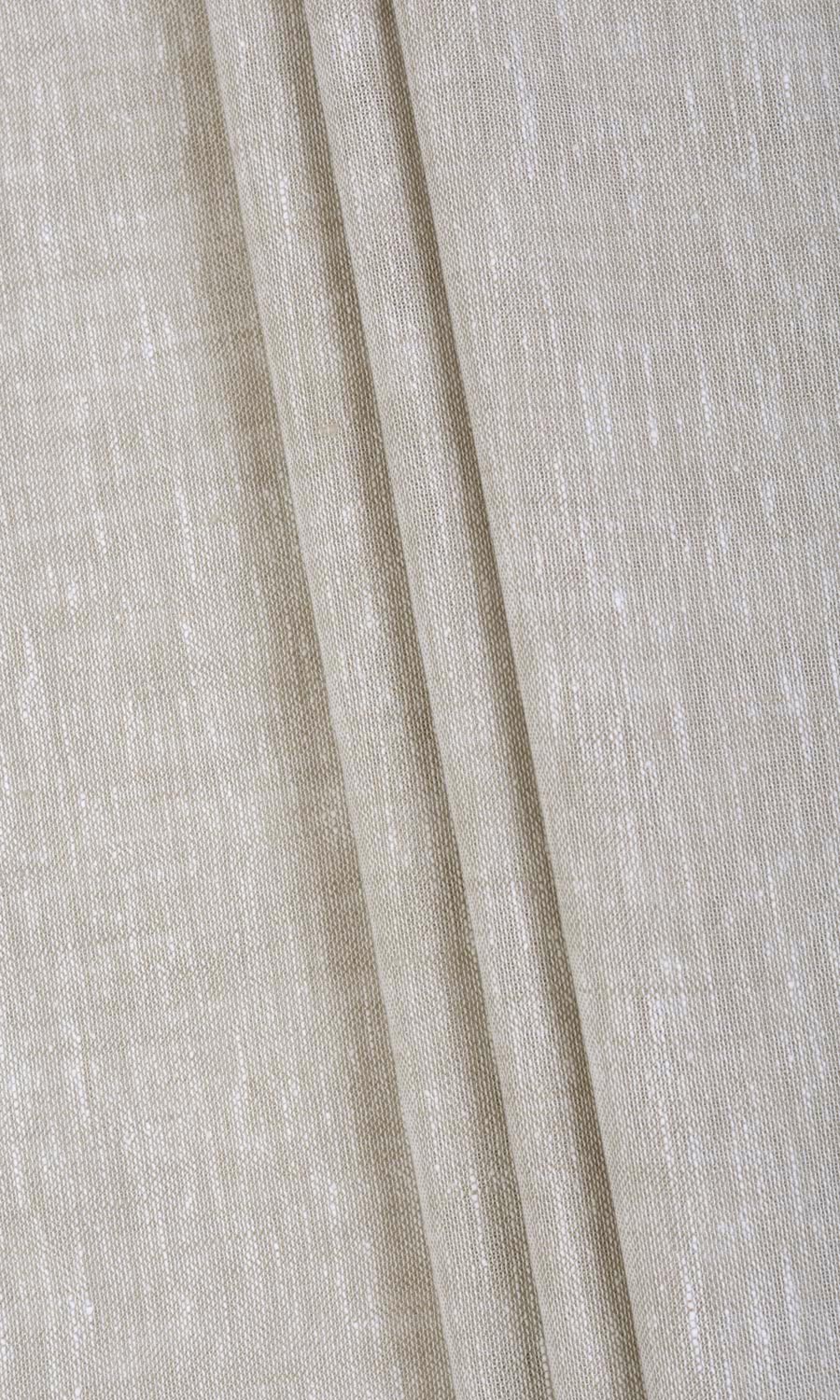 Linen Sheer Fabric By the Yard for Curtains & Drapes (Creamy Beige)