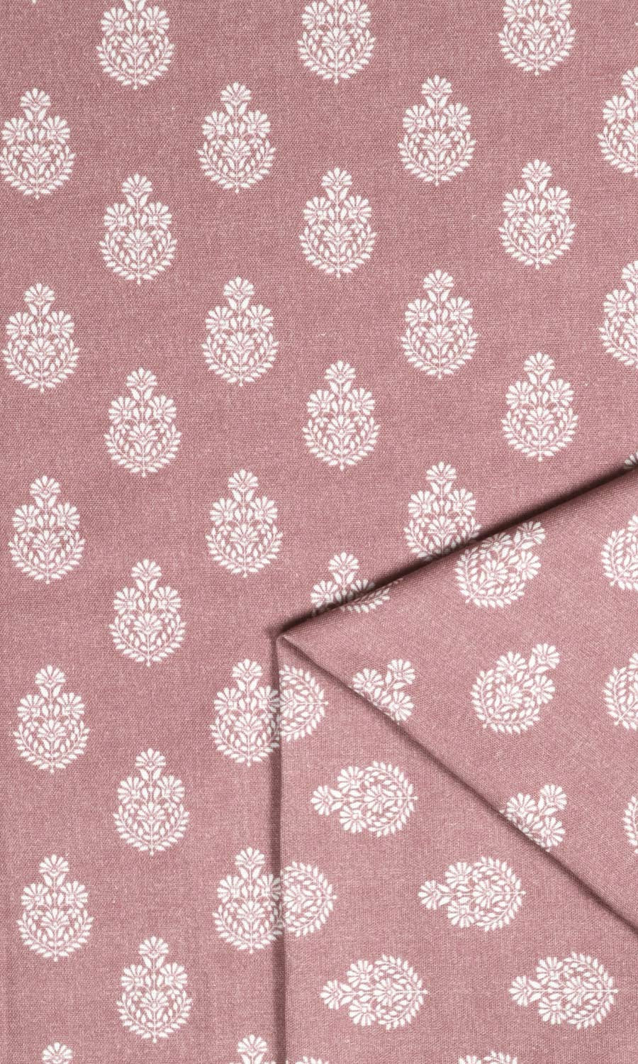 Floral Cotton Home Textile Fabric Material By the Yard (Blush Red/ Pink)