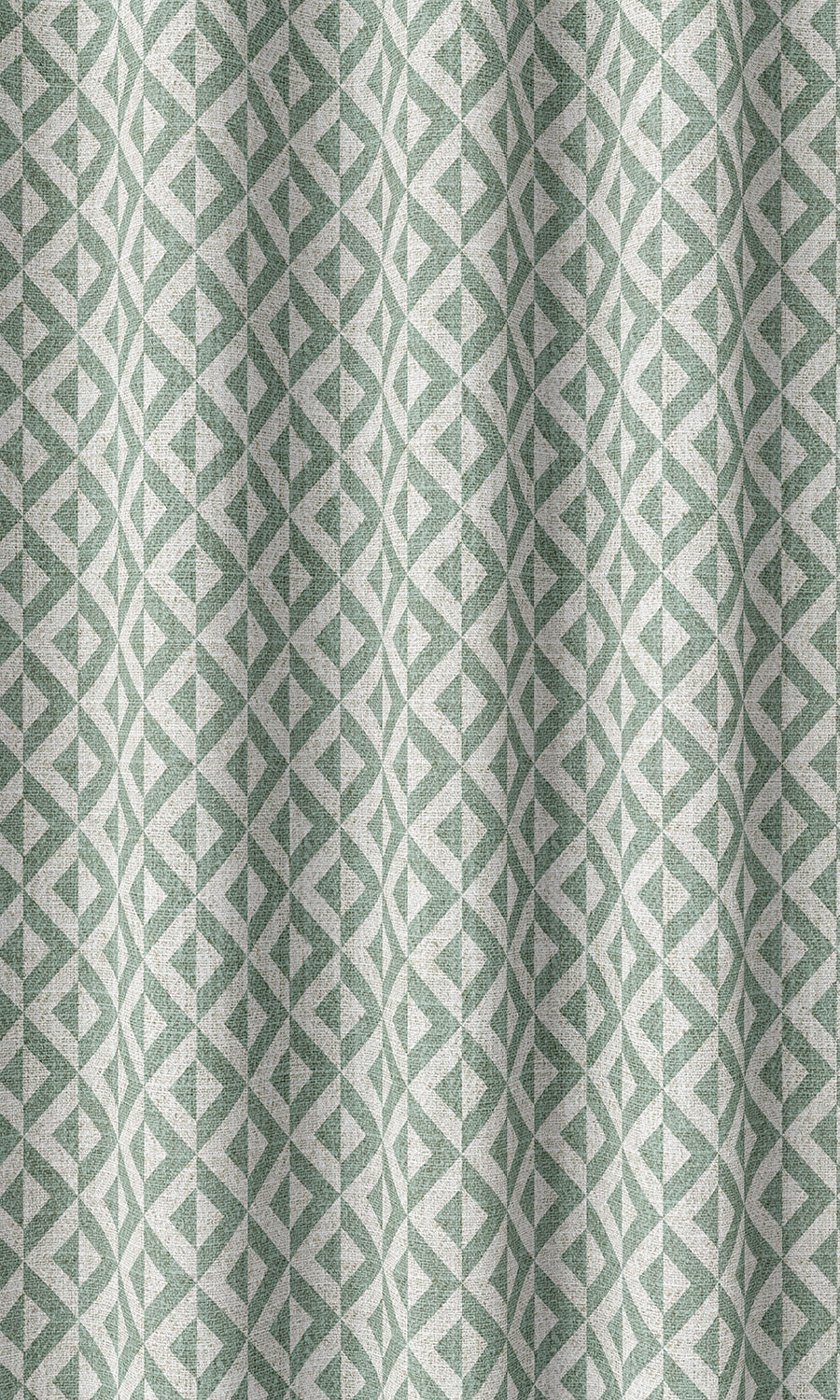 Geometric Print Home Décor Fabric By the Metre (Duck Egg Blue/ White)