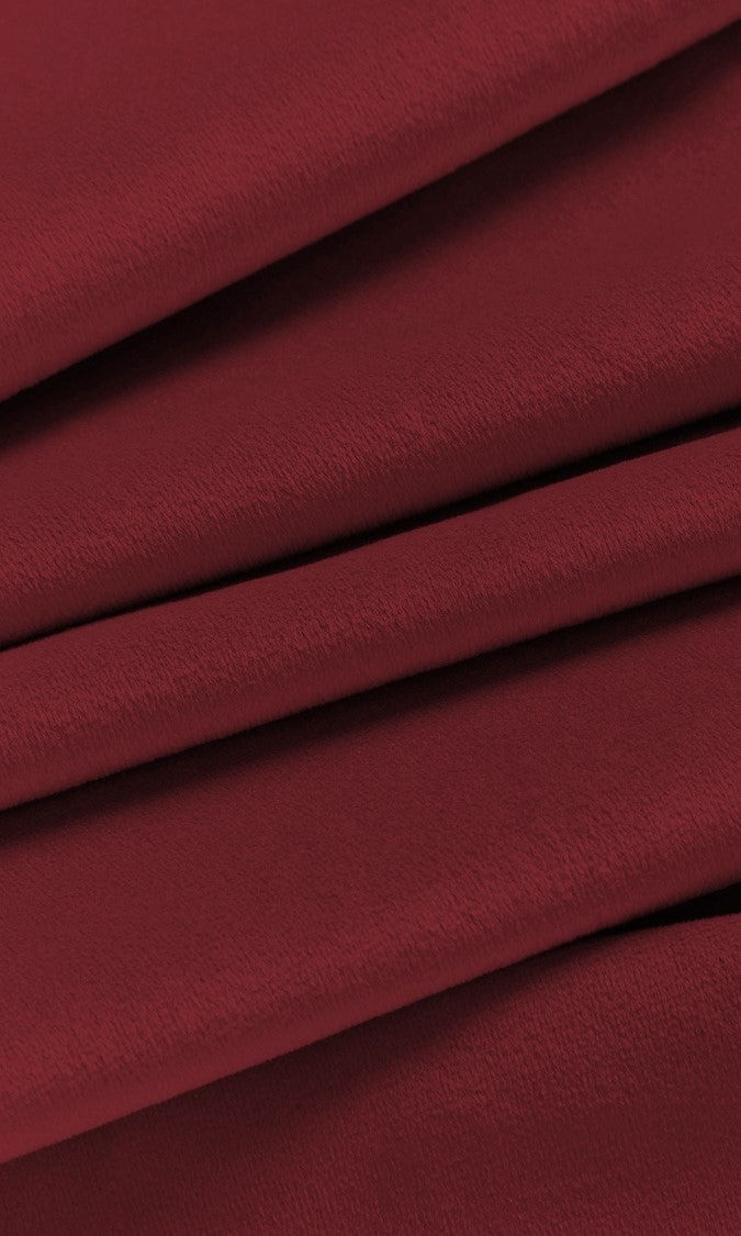 Velvet Home Décor Fabric By the Yard (Deep Red)