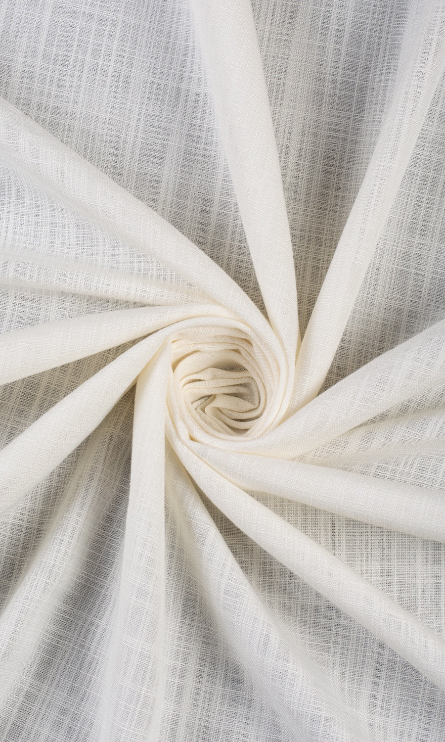 Linen-Texture Semi-Sheer Home Décor Fabric By the Yard (Off-White)