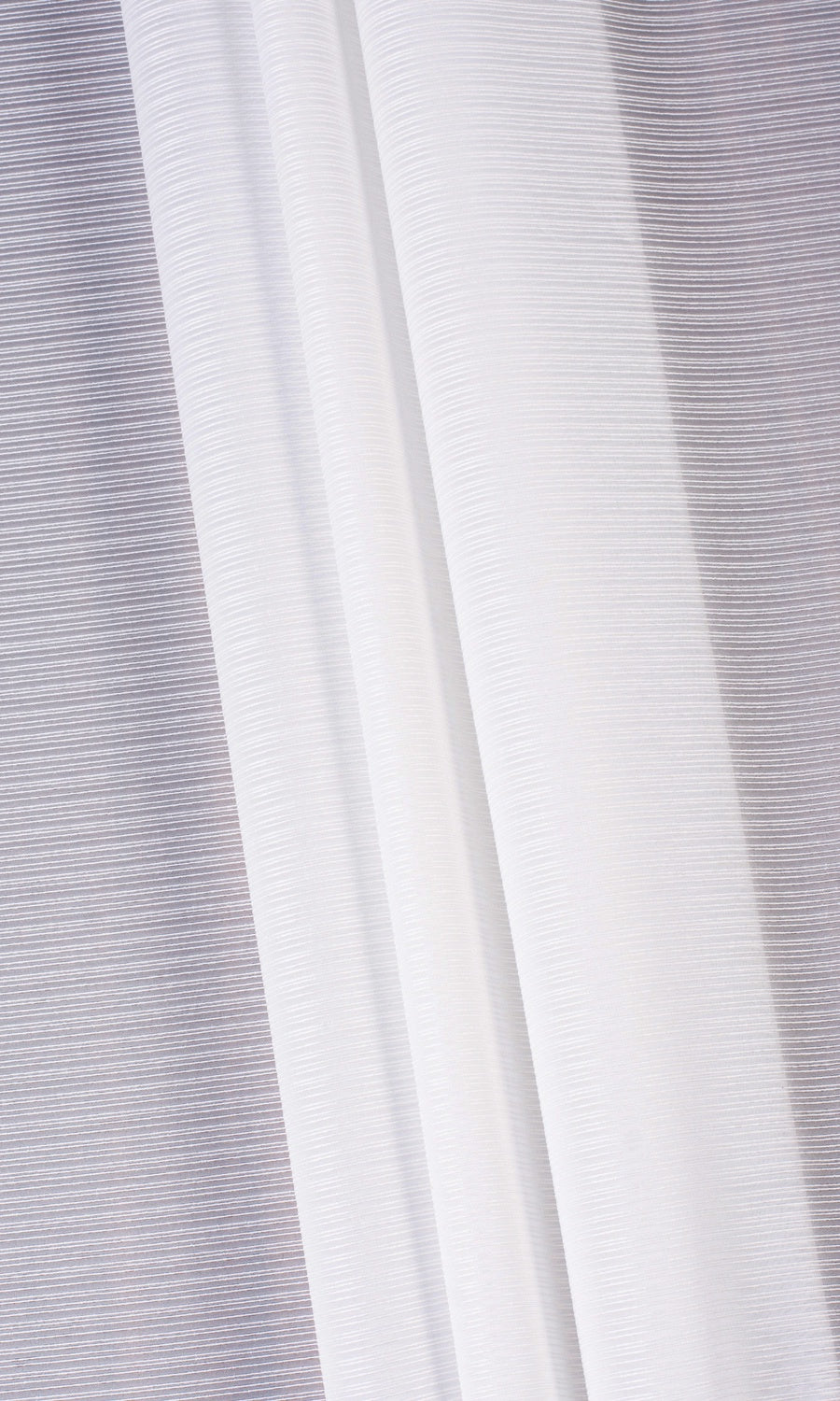 Striped Sheer Free Fabric Material Sample (White)
