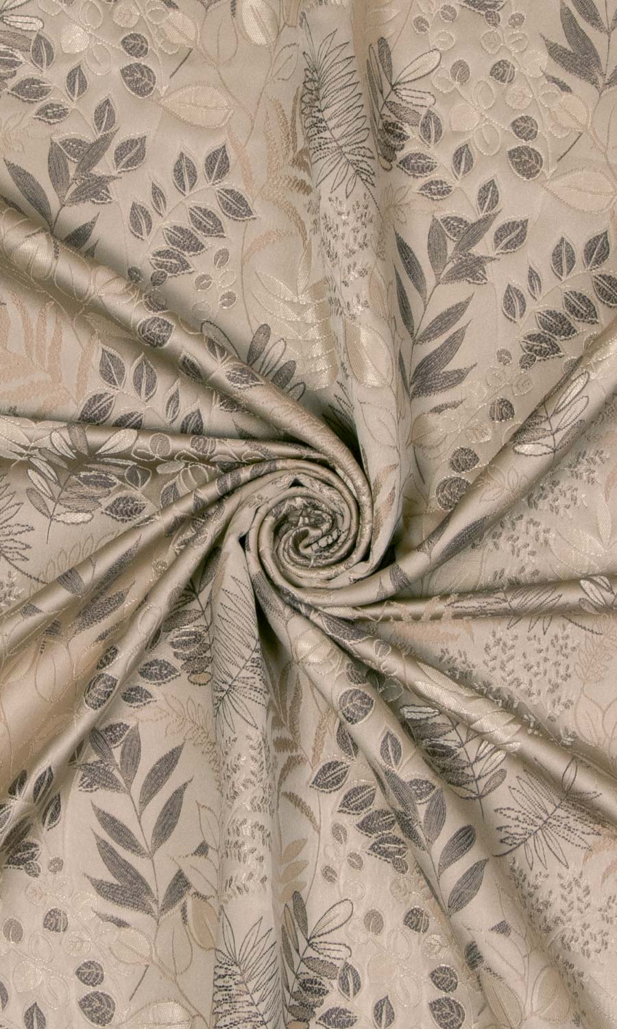 Botanical Fabric Material By the Yard (Mocha Brown)