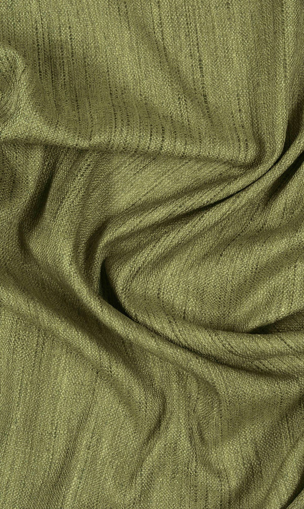 Textured Faux Silk Window Treatments Fabric By the Yard (Green)