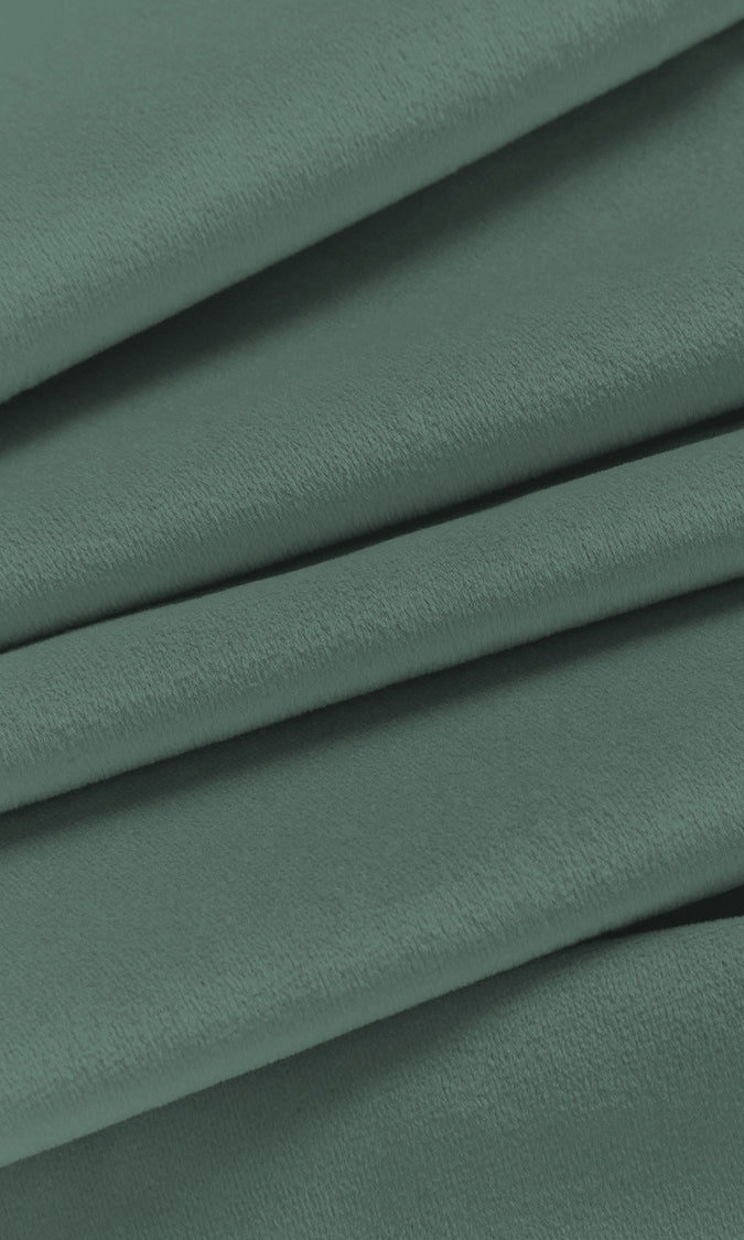 Velvet Home Décor Fabric By the Yard (Turkish Blue/ Green)